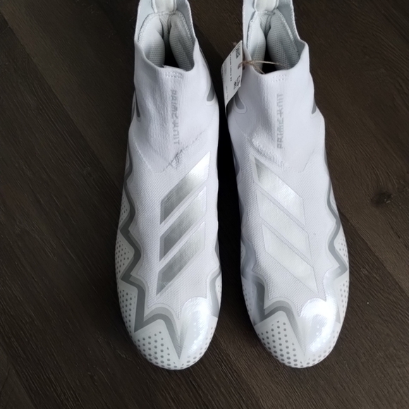 Sz 11 Adidas Primeknit Freak Ultra 22 White Silver PK Football Cleats GX5131 - Picture 2 of 9